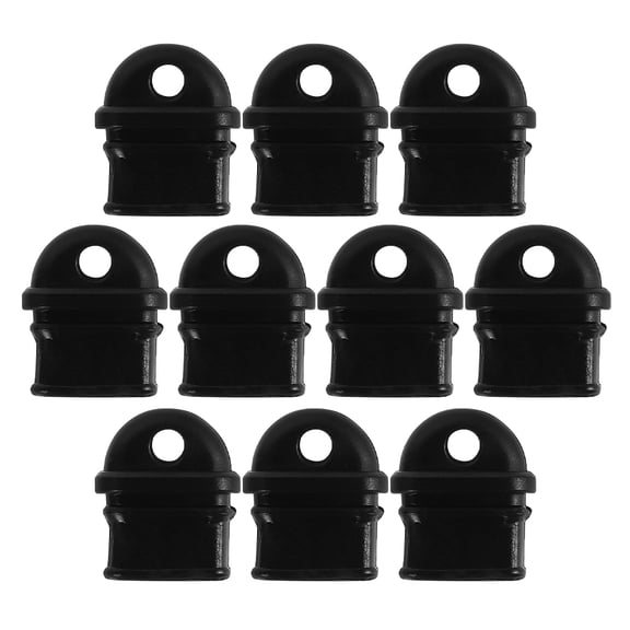 REOFLYUP 10Pcs PVC Dustproof Charging Port Caps for Mobile Phone Protection Black Color