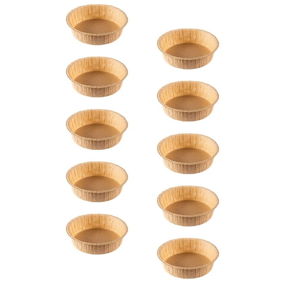 REOFLYUP 10Pcs Paper Baking Cake Pans Disposable 6 Inch Round with Nonstick Easy Release