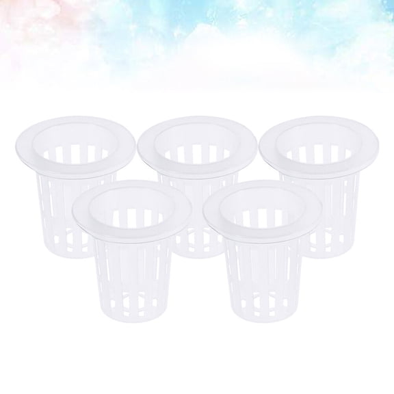 REOFLYUP 10Pcs Plastic Net Pots for Hydroponic Planting with Wide Lip and Drainage Holes