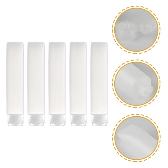 REOFLYUP Empty Travel Tubes, Lightweight Pe PP, Easy Squeeze for Travel 10Pcs