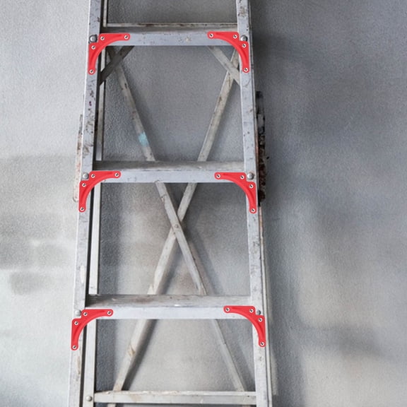 REOFLYUP 10Pcs Red Extension Ladder Standoff Stabilizer Sheets Triangular Design for Reliable Ladder Strength