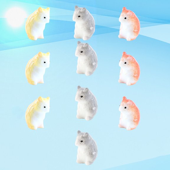 REOFLYUP 10Pcs Resin Mice Craft for Cake Decor Assorted Color Small Animal Baking Ornament