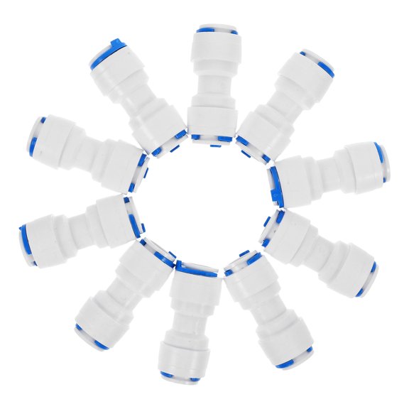 REOFLYUP 10Pcs Pe Tube Push Fit Connector for Water System Versatile Application