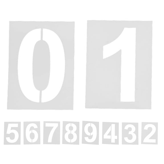 REOFLYUP 10Pcs Weather Resistant Plastic Number Stencils for Outdoor Sign and Fence Marking