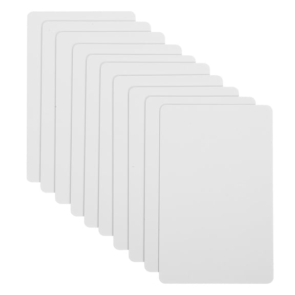 REOFLYUP 10Pcs White PVC Blank Membership Cards Double Sided Plastic Tags for Custom Work Id