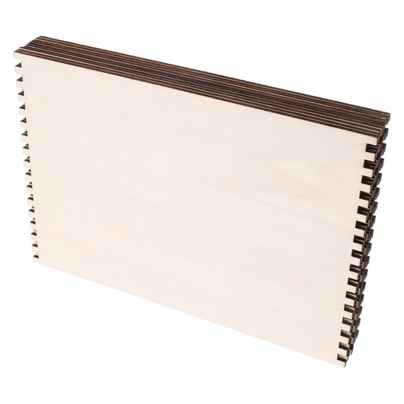 REOFLYUP 10-Piece Wooden Weaving Board Set for Basket Making, Crafts, Threading - Beige Wood Material