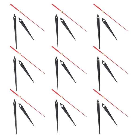 REOFLYUP 10Sets Lightweight Black Clock Pointer Replacement for Craft and Cross Stitch Clocks