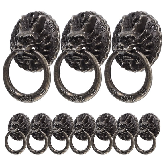 REOFLYUP 10-Pack Vintage Style Dragon Cabinet Door Handles Zinc Alloy Hardware for Kitchen and Home Improvement
