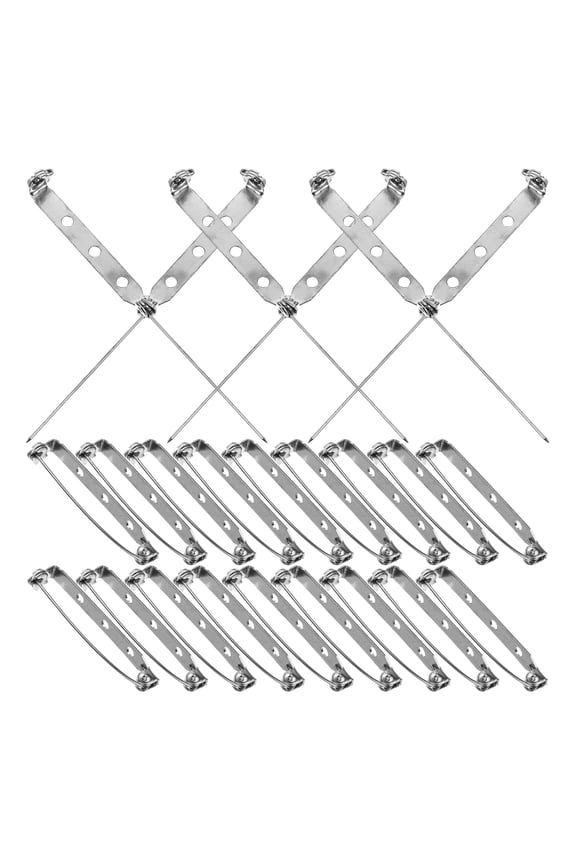 120Pcs Silver Metal Bar Pins for Brooch DIY Crafts and Sewing Projects