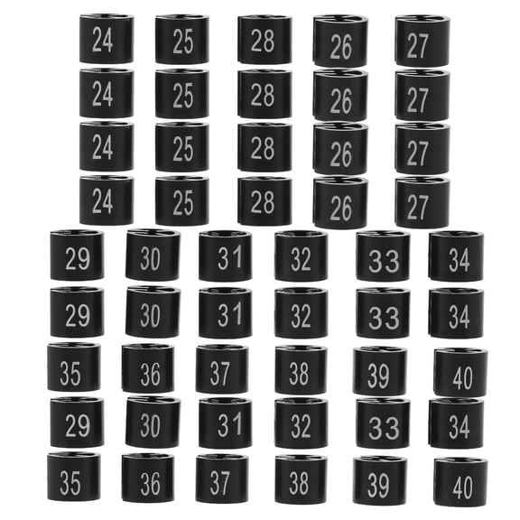 REOFLYUP Clothing Rack Size Tags, Clear Identification, Universal Fit, Black Plastic, 170Pcs