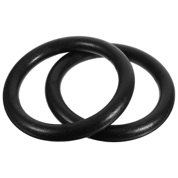 REOFLYUP 1Pair Exercise Rings Black for Bodyweight Training and Core Functional Fitness