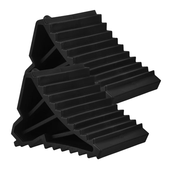 REOFLYUP 1Pair Black Rubber Wheel Chocks for Rv Trailer and Car Prevent Tire Slipping