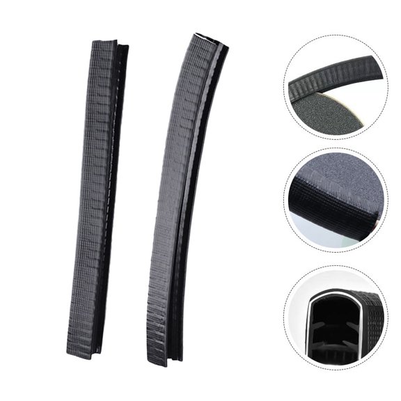 REOFLYUP 1Pair Sturdy Black Skateboard Rail with Mounting Screws Wear-Resistant Deck Protection