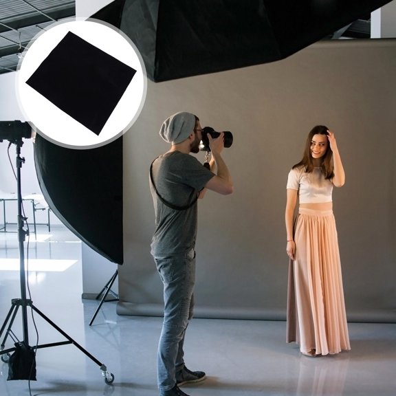 REOFLYUP 1Pc Black Photo Backdrop Cloth Washable Wrinkle Resistant Studio Photography Screen