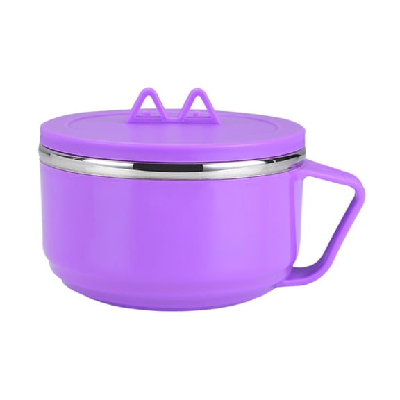 REOFLYUP Portable Stainless Steel Noodles Container with Lid and Spoon, Compact Food Storage for Home, Travel, -the-Go Use