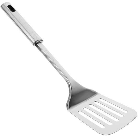 REOFLYUP 1Pc Heat Resistant Stainless Steel Cooking Utensil Non Stick Kitchen Gadget Silver Finish with Handle