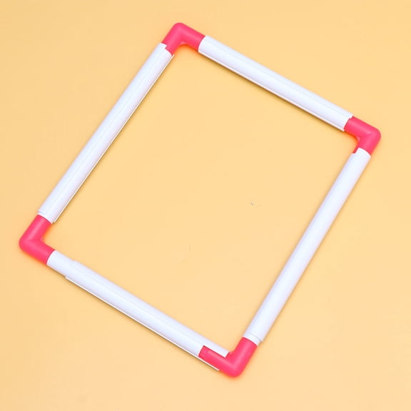 REOFLYUP 1Pc White Plastic Clamp Embroidery Frame Easy Assemble Durable Frame for Needlepoint
