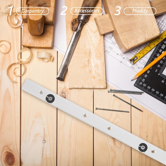 REOFLYUP Aluminum Table Saw Rail Bar Set for Accurate Woodworking, Slot Design, Easy and Quick Installation