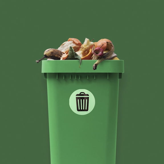 REOFLYUP Black Glow Recycling Sticker Set for Metal & Plastic Trash Bins, , , Waste Sorting Labels