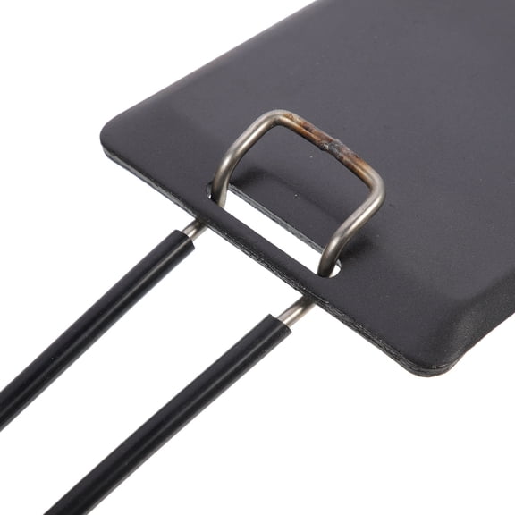 REOFLYUP 1Set Compact Black Cast Iron Steak Pan with Handle Design for Camping and Baking