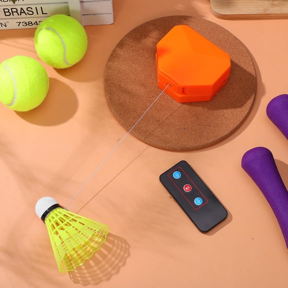 REOFLYUP Electric Badminton Training Set with Sticky Shuttlecock Holder for Quick and Easy Replacement Practice