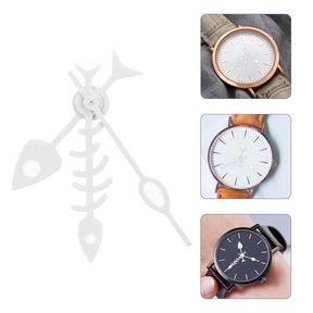REOFLYUP White Fishbone Watch Hands Set for Watch Repair, Modification, and Enhanced Time Visibility