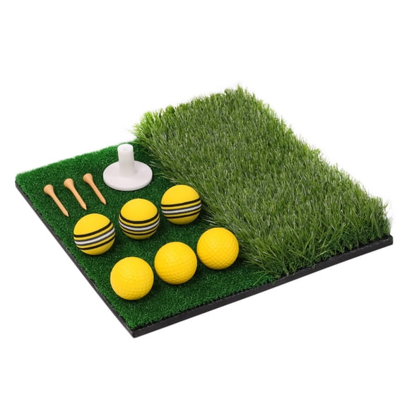 REOFLYUP 1Set Practical Golfing Practice Aid Mat Green with Eva and Nylon Grass for Realistic Use