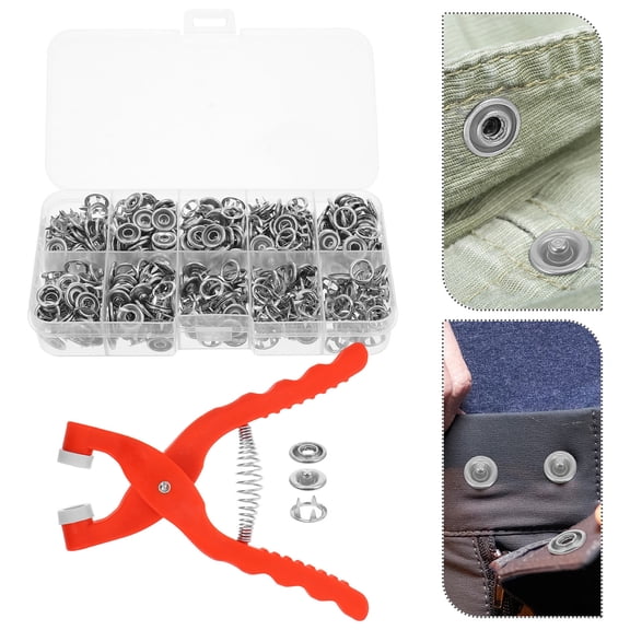 REOFLYUP 1Set Snap Button Tool with Snap Fasteners Kit for Sewing Bags Jackets and DIY Handmade Accessories