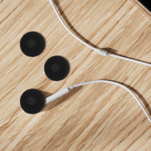 REOFLYUP 200 Pack Black 18mm Foam Earbud Covers, Sponge Replacement Earphone Pads for In-Ear Headphones, Earbud Cushions