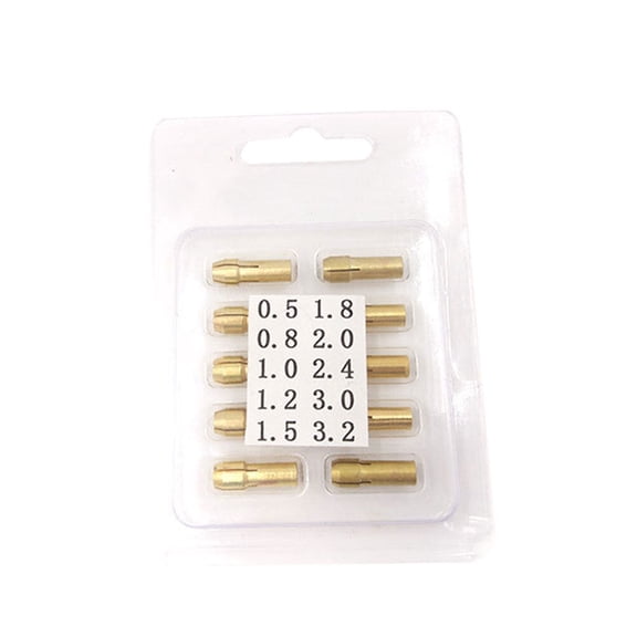 REOFLYUP 20-Piece Brass Rotary Tool Collet Set, Self-Tightening Drill Clamps, Compatible with Most Rotary Tools, and