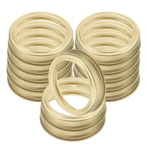 REOFLYUP 20Pcs Tinplate Mason Jar Rings Golden Color for Airtight Home Canning Jars