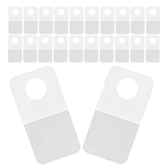 REOFLYUP 250-Pack Clear PVC Self-Adhesive Hanging Tabs, Plastic Display Hook Tabs for Retail, Home Storage Organization Solutions