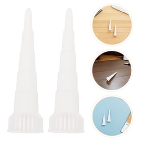 REOFLYUP 25Pcs Plastic Caulking Nozzle Tips White High Pressure Resistant Caulk Tube Nozzle Replacement