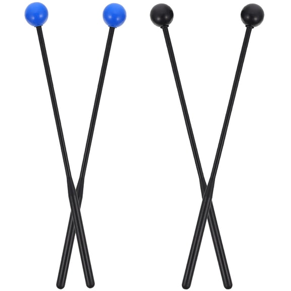 REOFLYUP 2Pairs Lightweight Plastic Rubber Marimba Drumsticks for Musical Instrument Practice