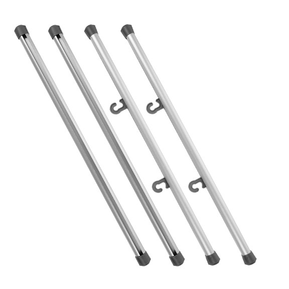 REOFLYUP 2Pairs Plated Silver Painting Poster Frame Hanging Scroll with Rope for Wall Art