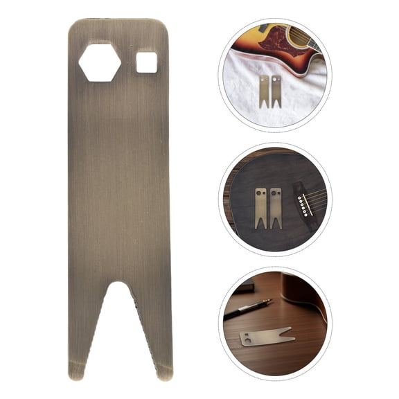 REOFLYUP 2Pcs Bass Guitar Wrench Tool with Bushing Tightening Spanner for Guitar Hardware Repairs