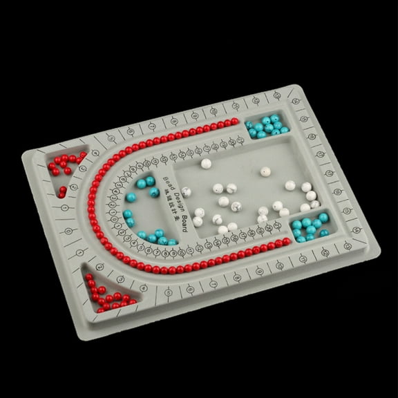 REOFLYUP 2Pcs Bead Board for Jewelry Grey Plastic Measure and Adjust Jewelry Lengths