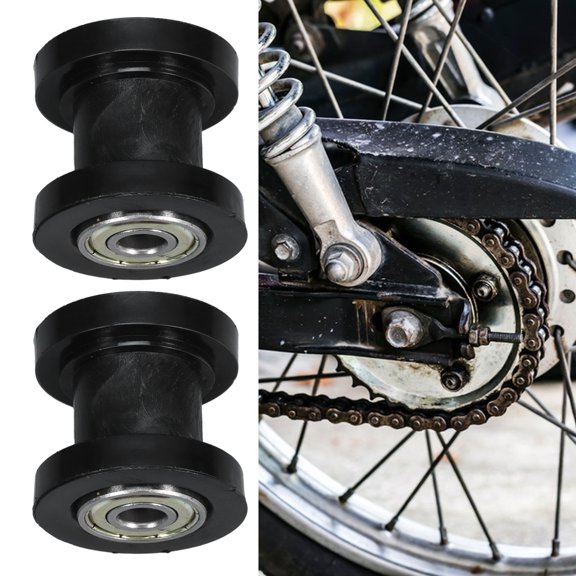 REOFLYUP 2pcs Roller Wheel for Motorcycle Chain Guide Plastic Anti-slip for Motorcycle Enthusiasts