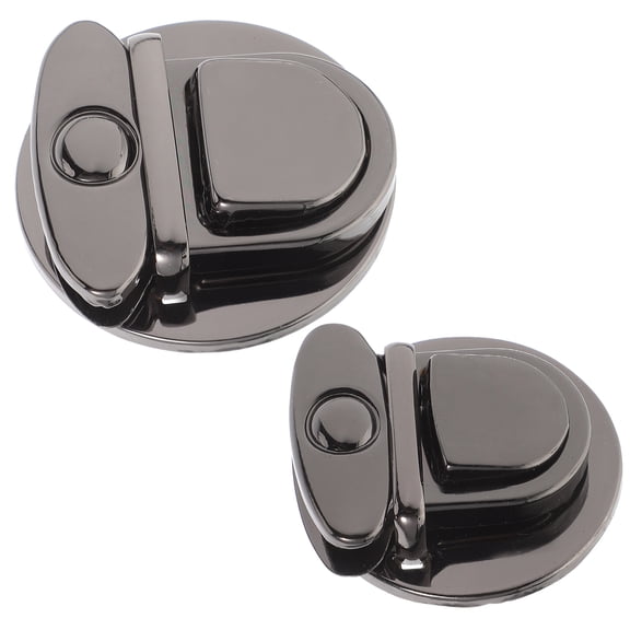 REOFLYUP 2Pcs Black Turn Button Latch Purse Hardware Durable DIY Bag Making Accessories