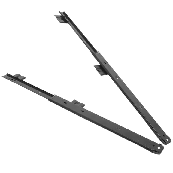 REOFLYUP Heavy Duty Keyboard Slides Black Steel Under Desk Tray Hardware 2Pcs