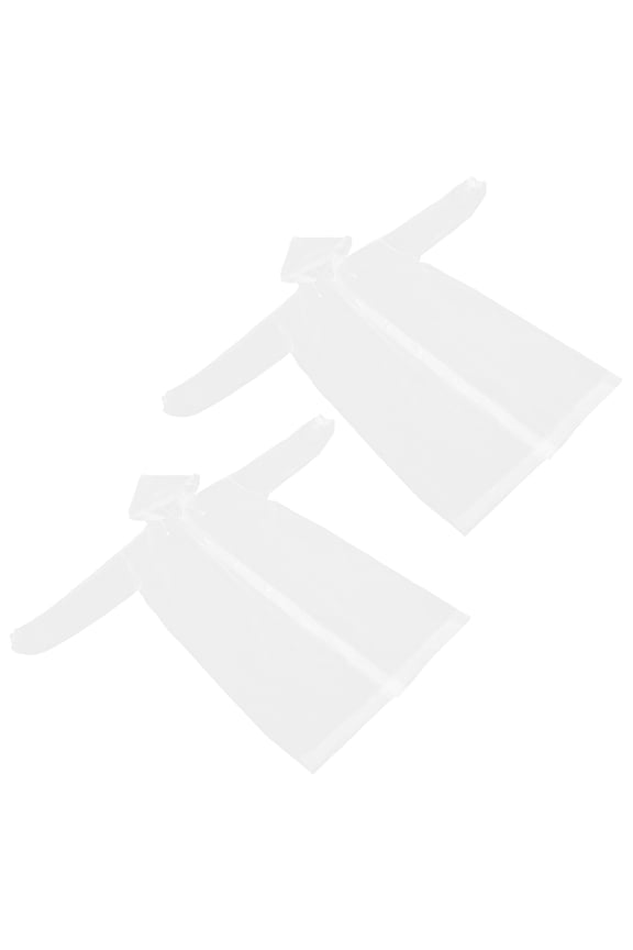 2-Pack Heavy Duty Clear EVA Rain Ponchos for Outdoor Camping, Travel, Hiking, and Cycling
