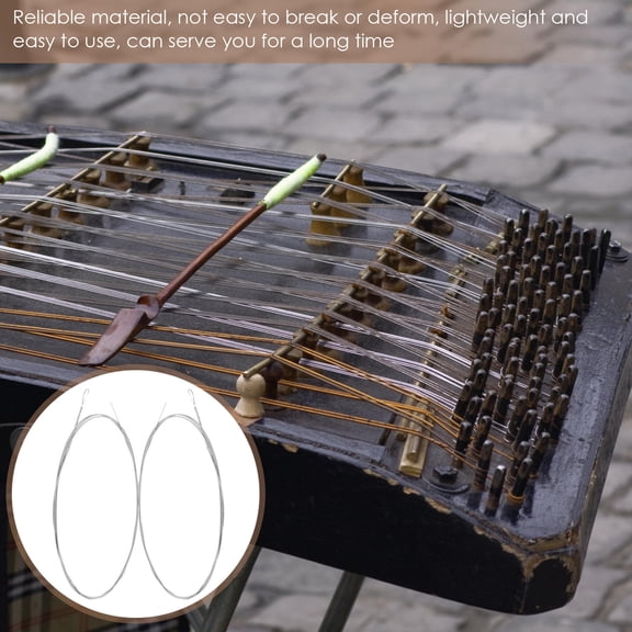 REOFLYUP 2-Pack Dulcimer Steel Strings, Plated Instrument Parts for Beautiful, Clear Tones and Performance