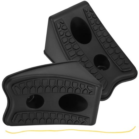 REOFLYUP 2Pcs Lightweight Black Auto Wheel Chocks for Trailer and Rv Vehicle Stability