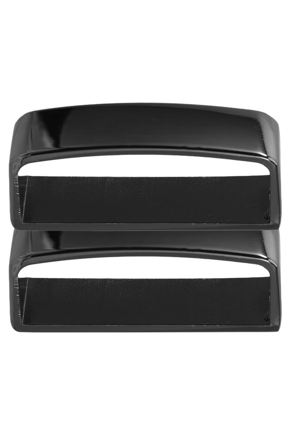 2Pcs Metal Belt Loop Keeper for Sewing Dark Grey Durable Elastic Belt Keepers with Rectangle Ring