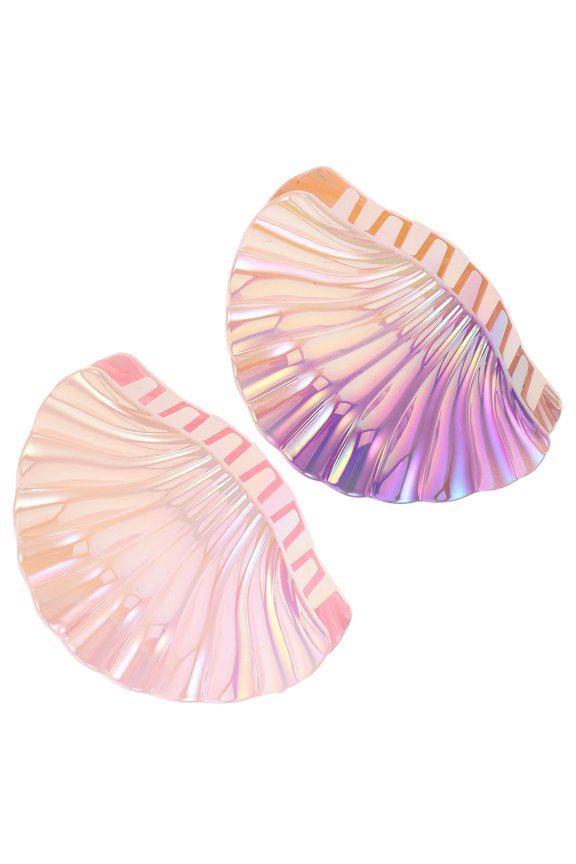 2Pcs Ocean Style Gradient Resin Hair Claw with Large Jaw Clip Lightweight and Secure Hold