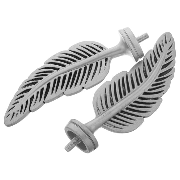 REOFLYUP 2-Pack Decorative Curtain Rod Finials, Stylish Plated End Caps for Window Treatments and Home Decor Accents