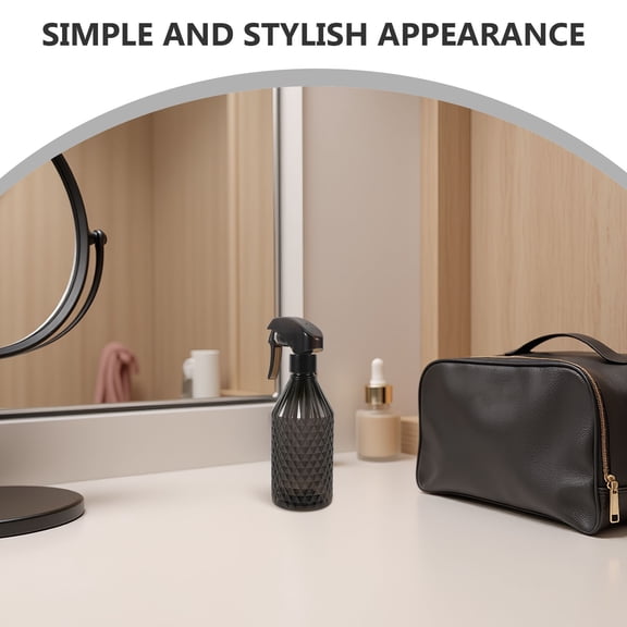 REOFLYUP 2Pcs Portable Continuous Spray Bottle Black with Leakproof Design for Hair Cutting and Styling