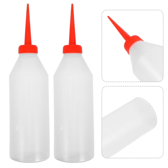 REOFLYUP 2-Pack Sewing Machine Oil Bottles with Precision Applicator Nozzle, Red Lubricant Dispensers for Smooth Sewing
