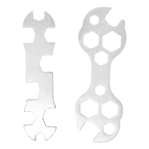 REOFLYUP 2Pcs Professional Portable Bike Tool Kit Bicycle Wrench Silver For Cyclists On The Go