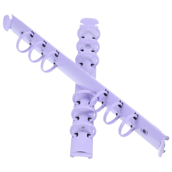 REOFLYUP 2Pcs Purple Metal Binder Spine Inserts with Easy Open Close for Notebook and Planner